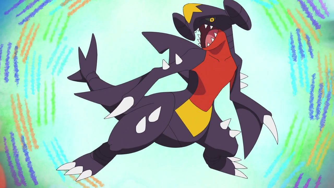 Garchomp visto nell'anime (Immagine tramite The Pokemon Company)