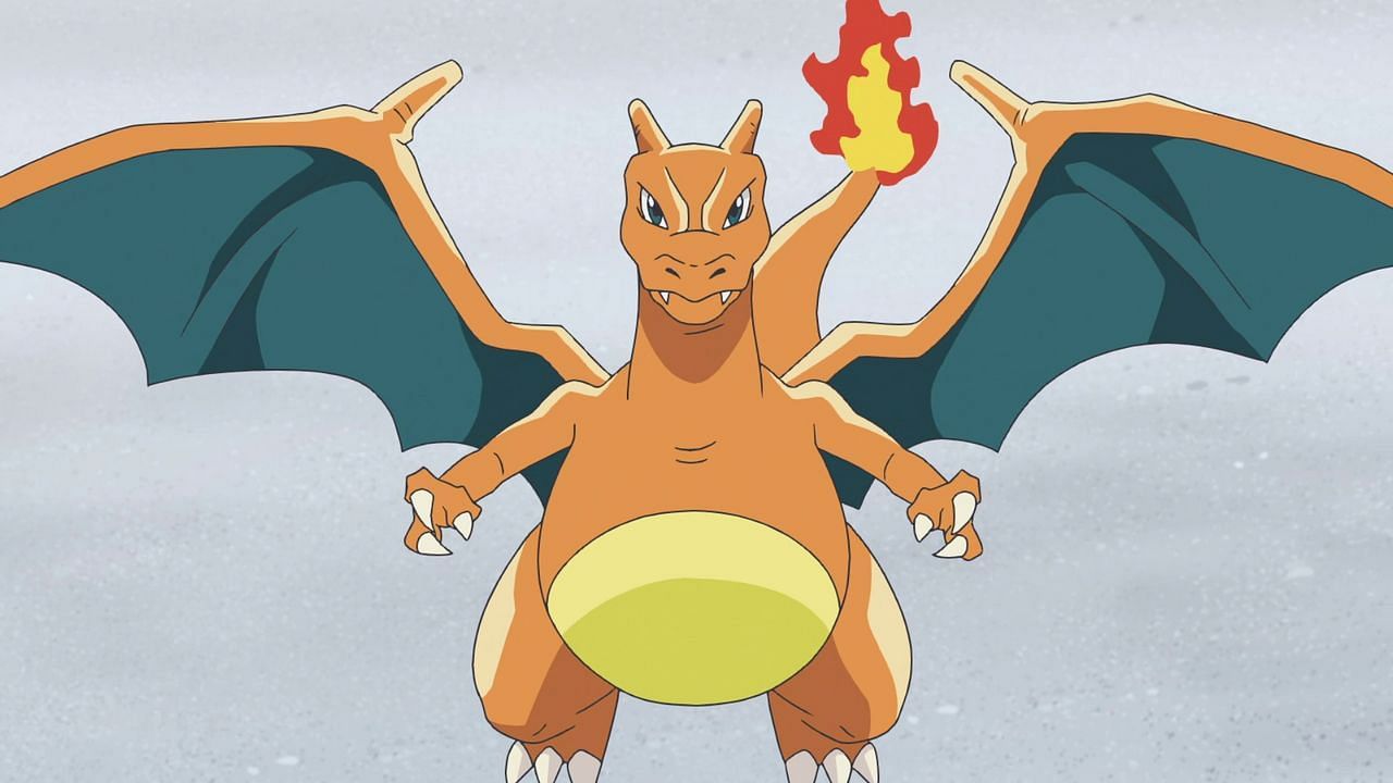 Charizard come visto nell'anime (Immagine tramite The Pokemon Company)