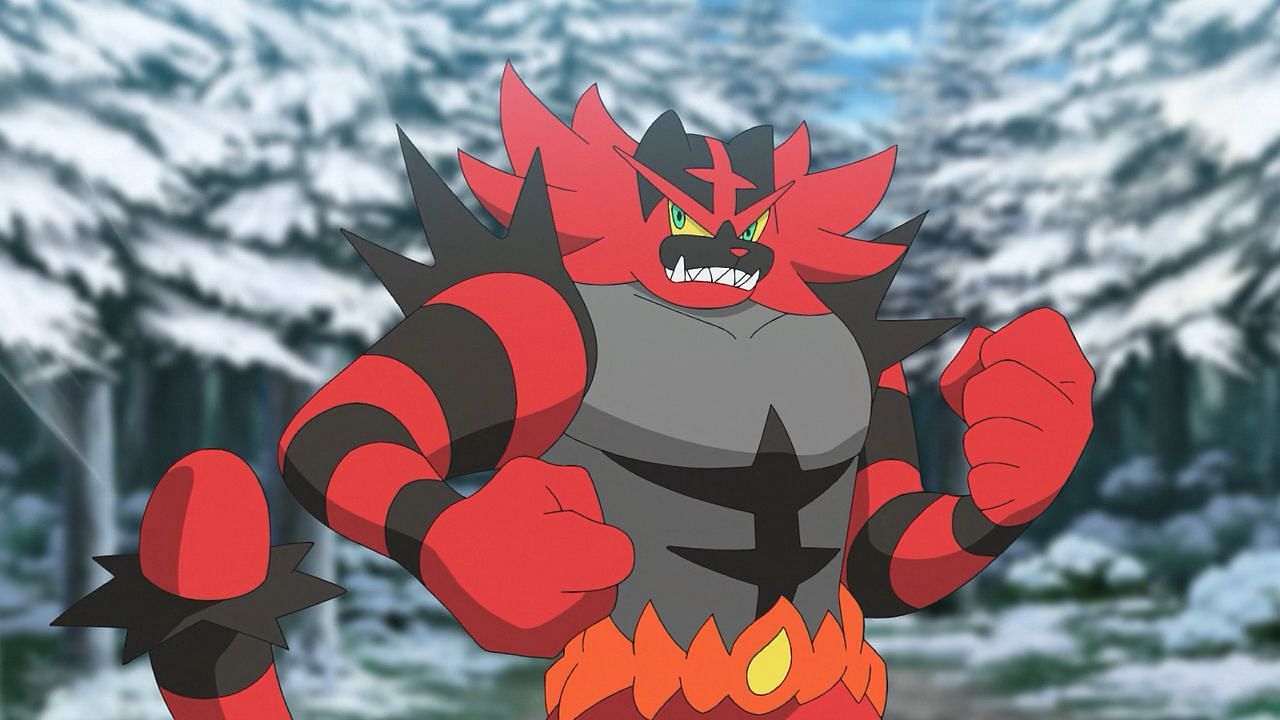 Incineroar come visto nell'anime (Immagine tramite The Pokemon Company)