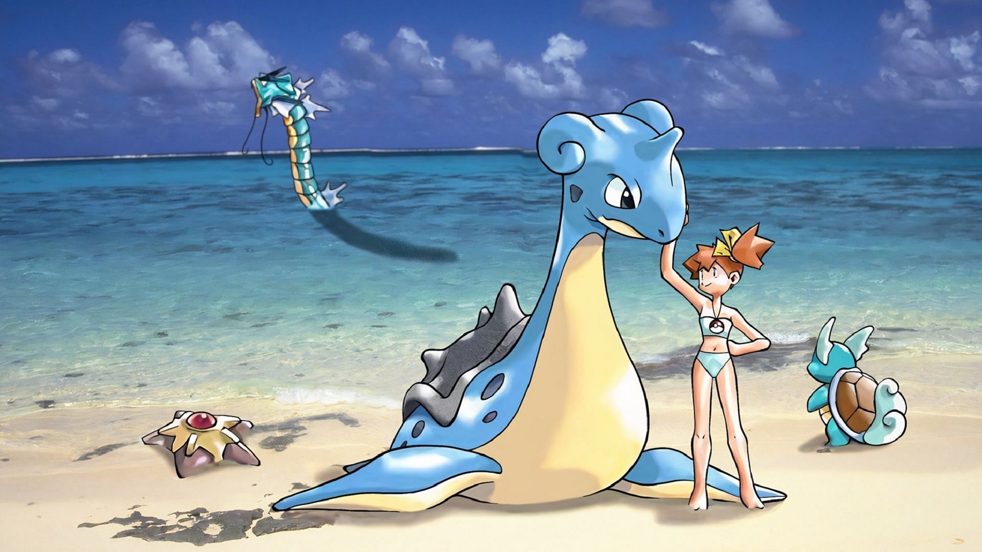 Illustrazione ufficiale di Lapras dell'artista Pokemon Rosso e Blu Ken Sugimori (Immagine tramite The Pokemon Company)