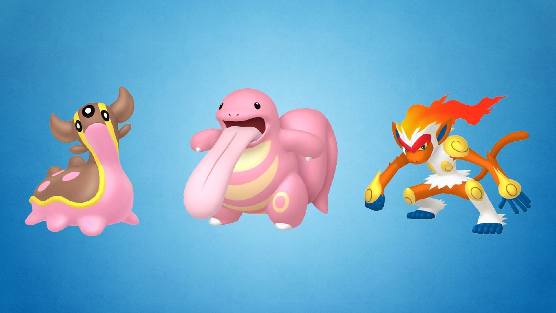 Gastrodon, Lickitung e Infernape (immagine tramite The Pokemon Company)