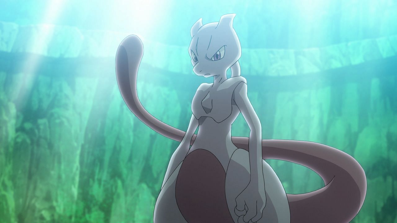 Mewtwo visto nell'anime (Immagine tramite The Pokemon Company)