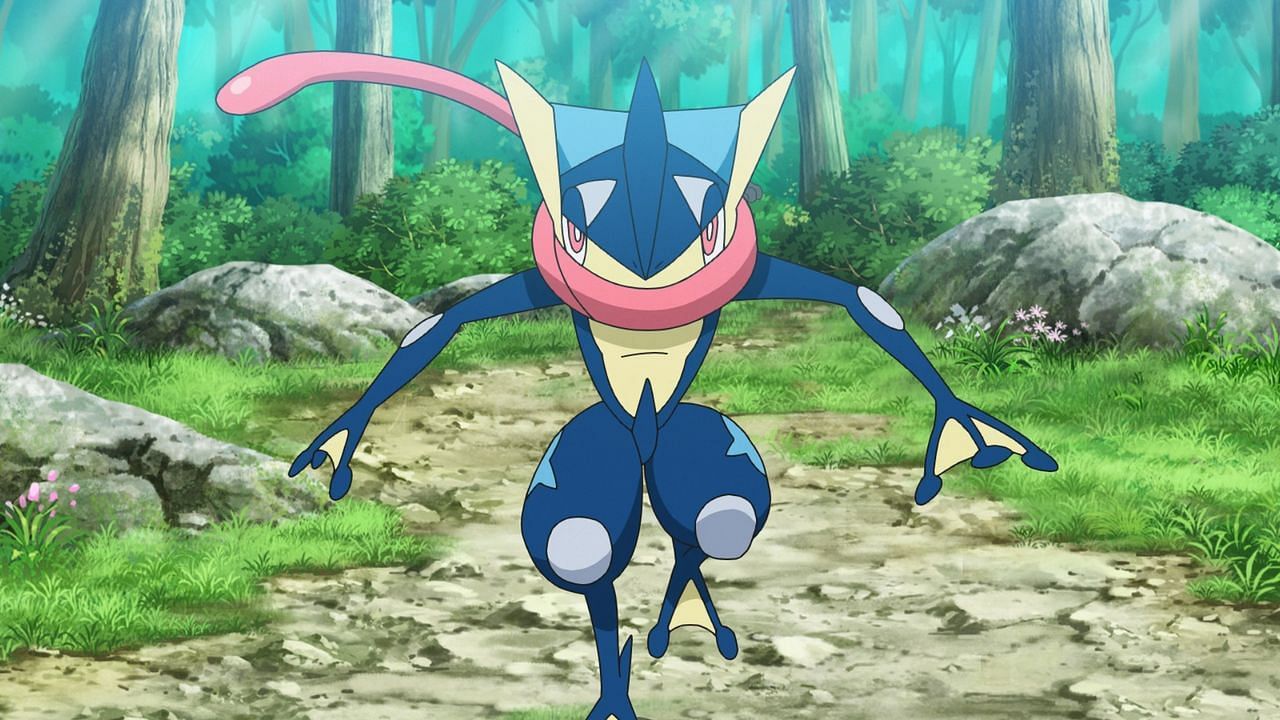 Greninja, come visto nell'anime (Immagine tramite The Pokemon Company)