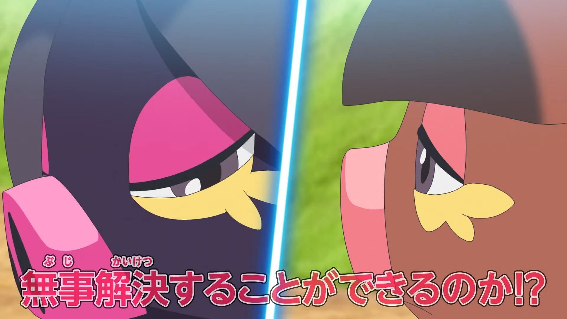 Due Oinkologne sono in contrasto nell'episodio 36 di Pokemon Horizons (Immagine tramite The Pokemon Company)