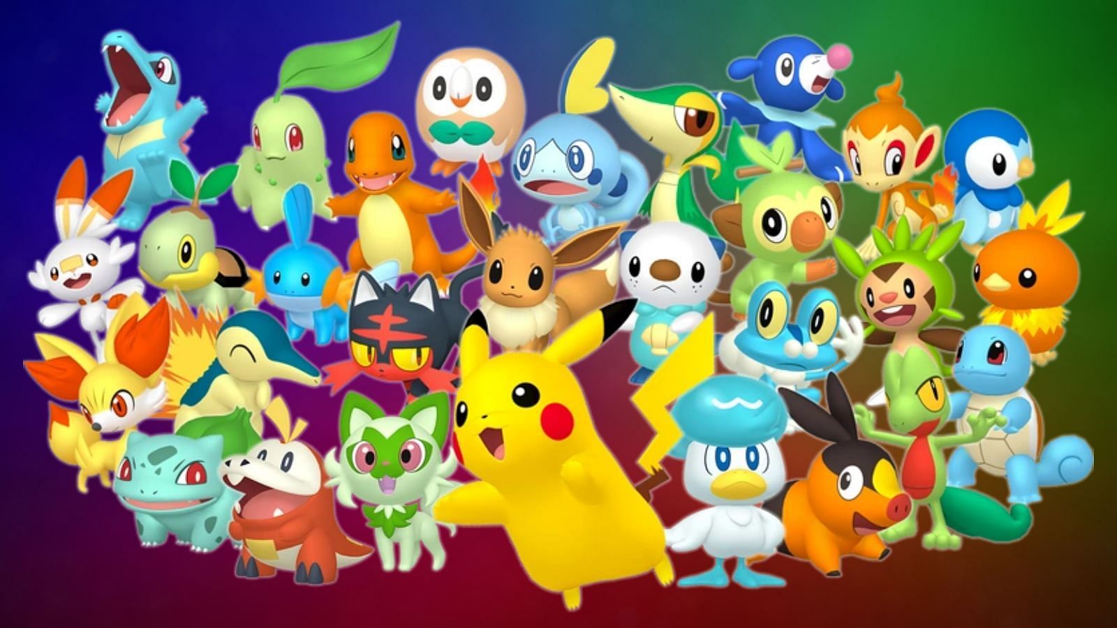 Starters from all Pokemon generations
