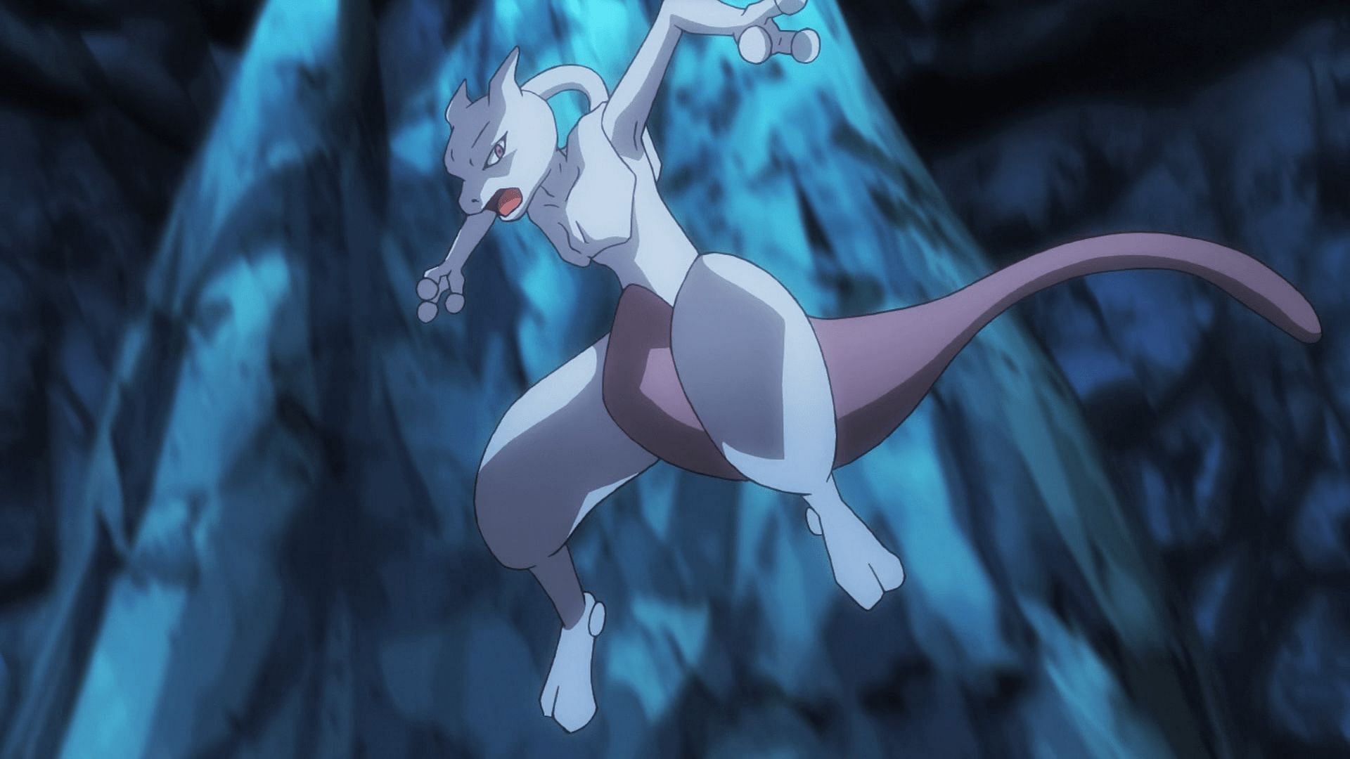 Mewtwo visto nell'anime (Immagine tramite The Pokemon Company)