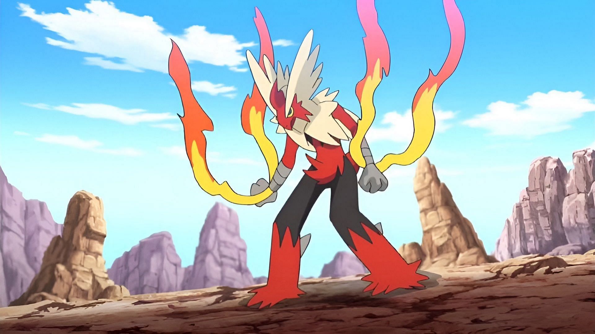 Mega Blaziken nell'anime (Immagine tramite The Pokemon Company)