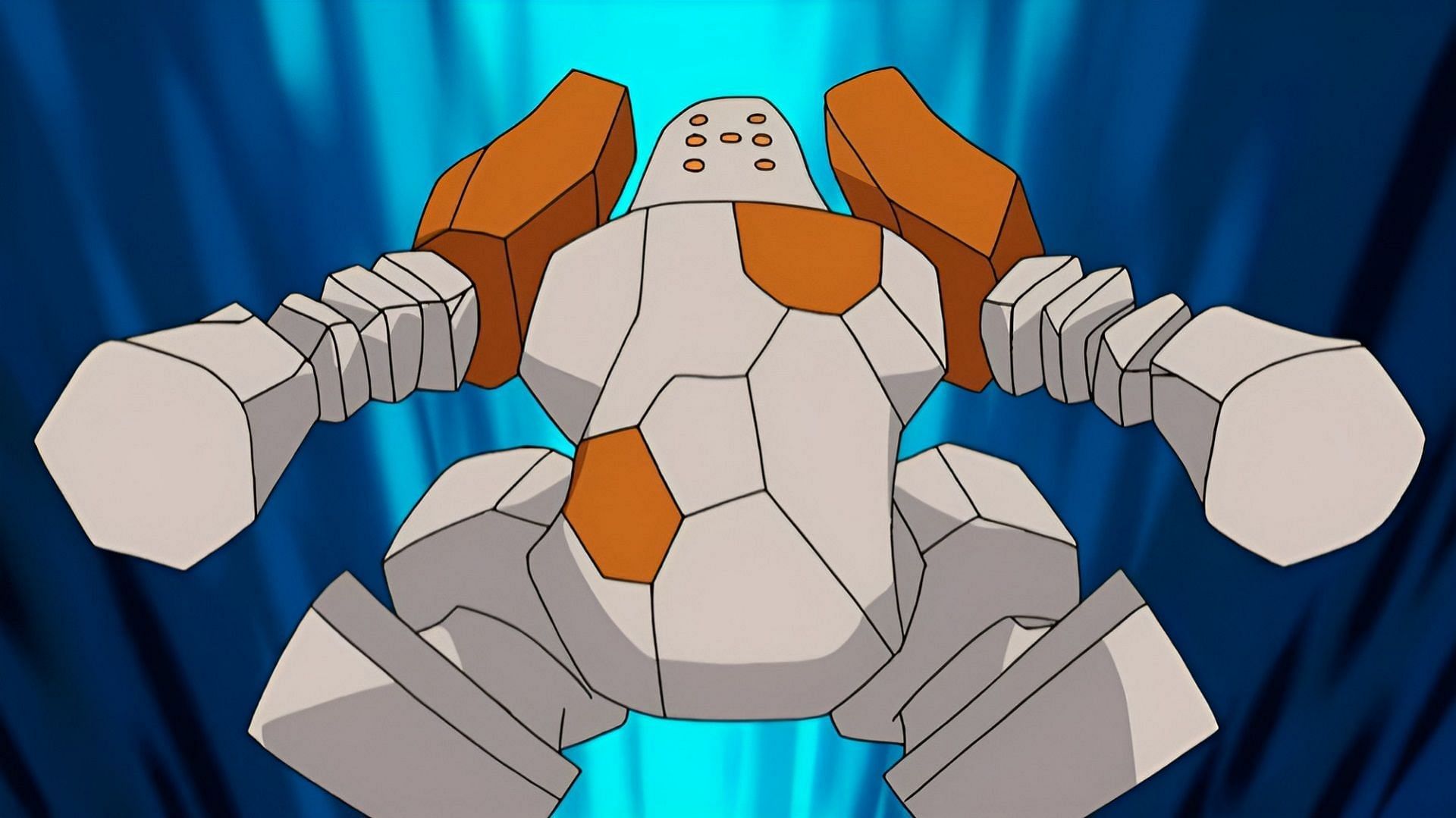 Regirock nell'anime (Immagine tramite The Pokemon Company)
