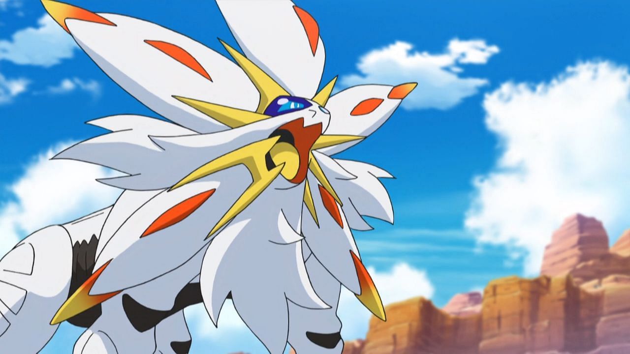 Solgaleo, come visto nell'anime (Immagine tramite The Pokemon Company)