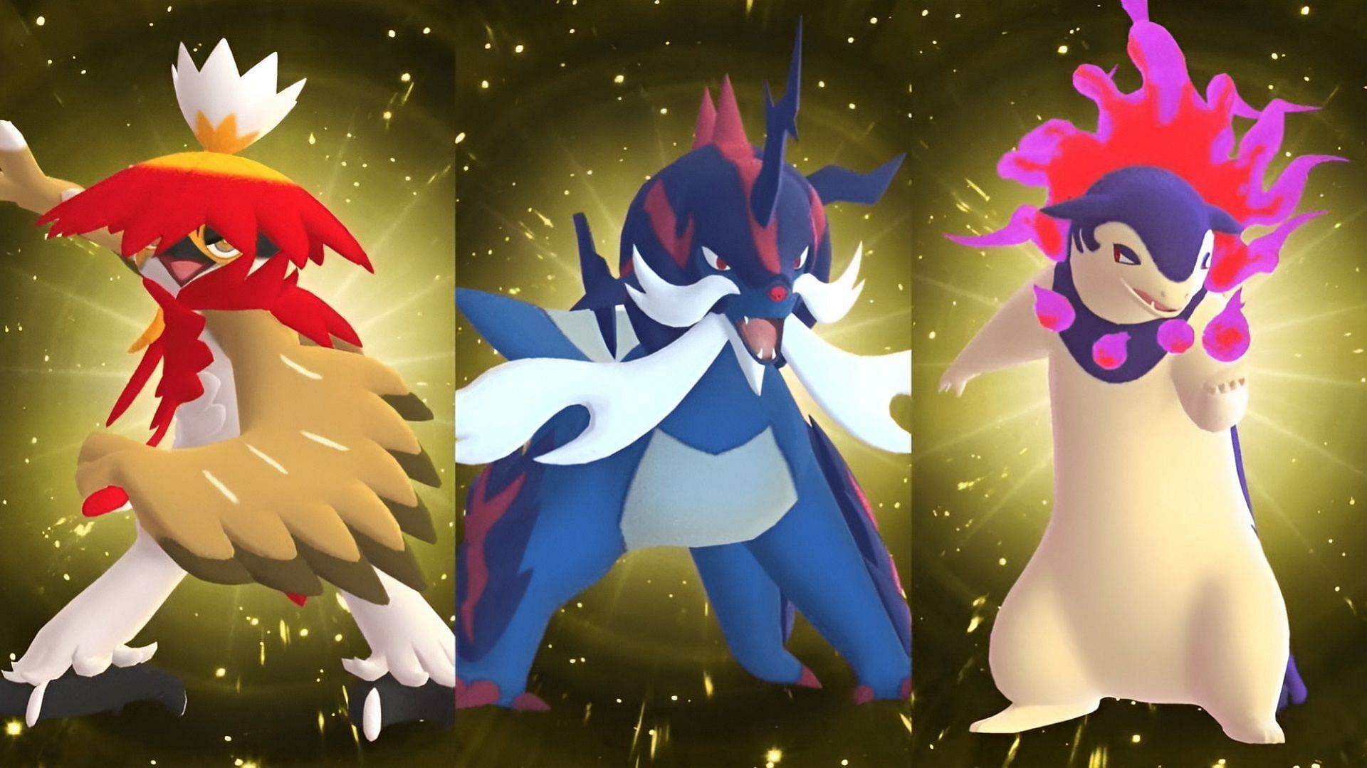 Tutti e tre gli antipasti di Hisui saranno disponibili durante il Pokemon GO Tour Sinnoh (immagine tramite The Pokemon Company)