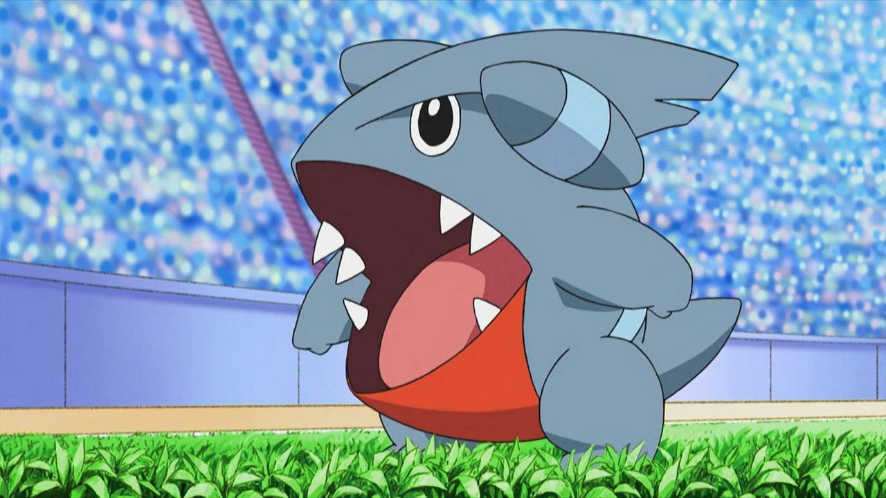 Gible come visto nell'anime (Immagine tramite The Pokemon Company)