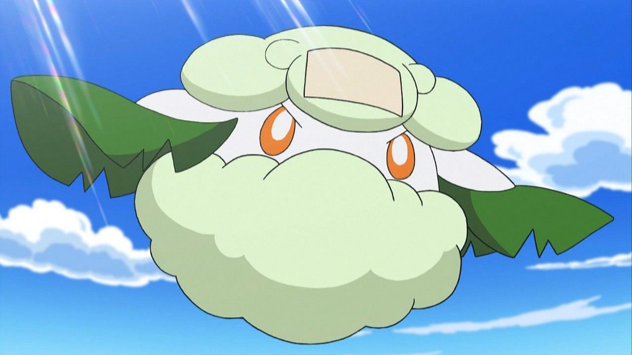 Cottonee come visto nell'anime (Immagine tramite The Pokemon Company)