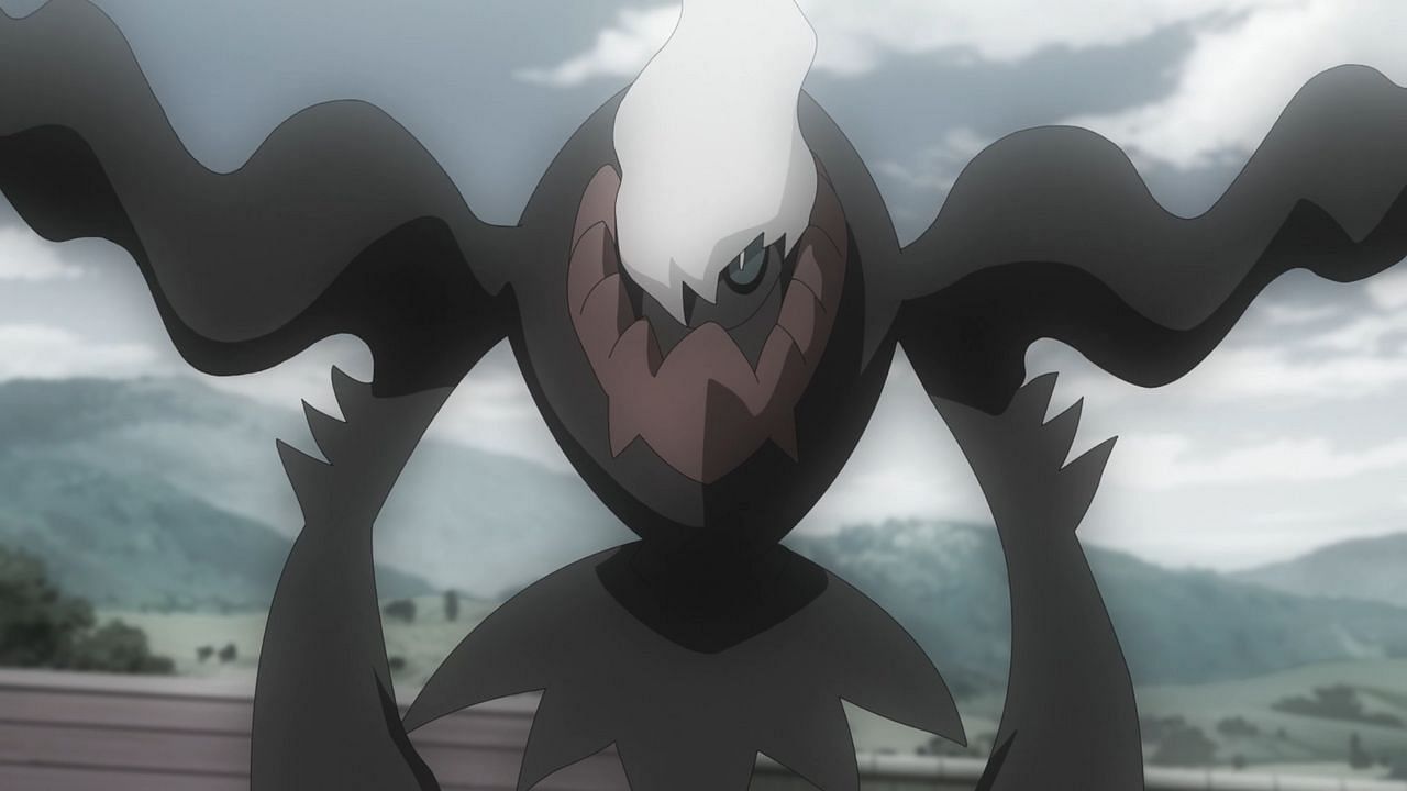 Darkrai, come visto nell'anime (Immagine tramite The Pokemon Company)
