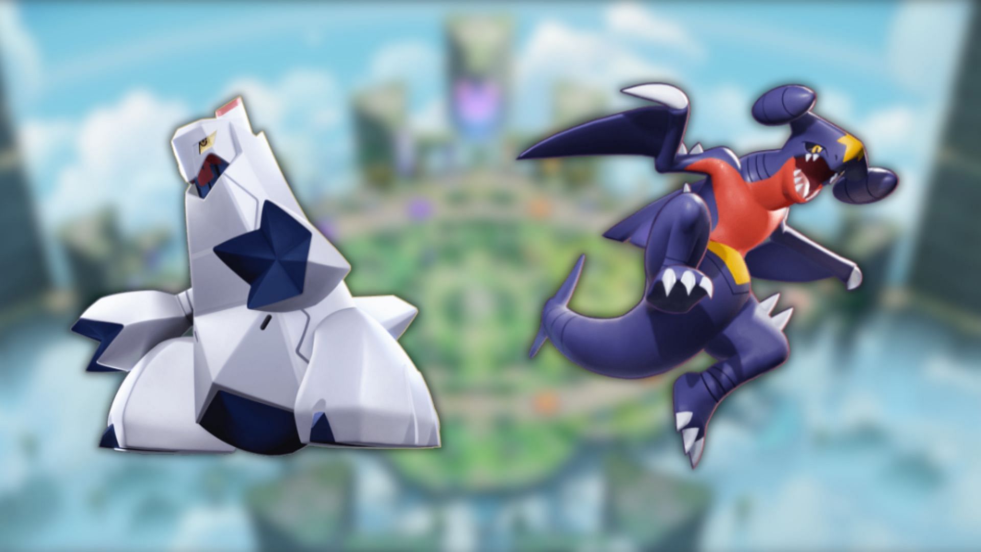 Duraludon e Garchomp affrontano la più grande lotta nel grado D (immagine tramite The Pokemon Company)