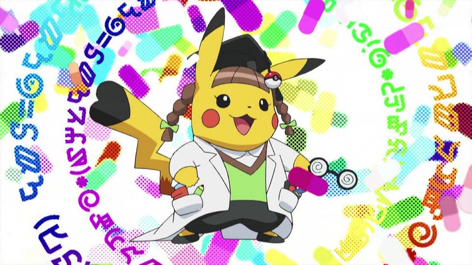 Pikachu PhD as seen in the anime.