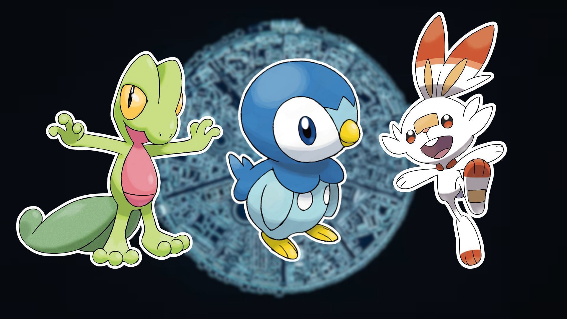 Treecko, Piplup e Scorbunny (immagine tramite The Pokemon Company)