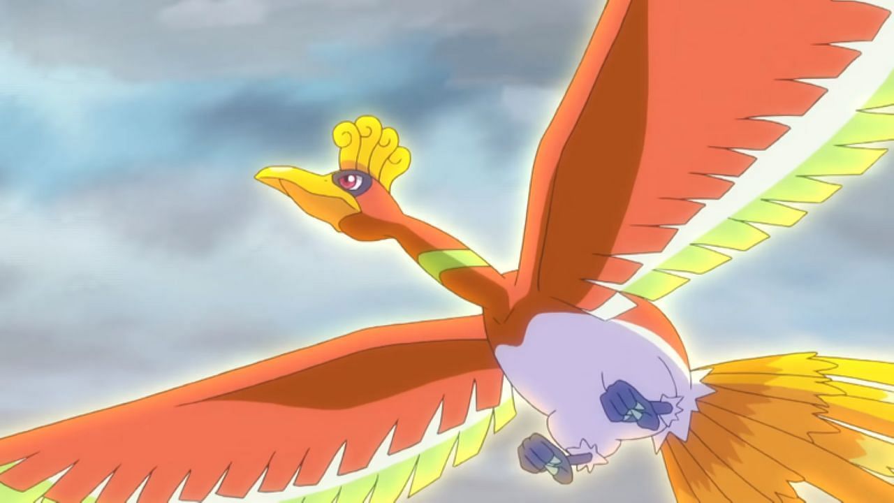La prima apparizione in assoluto di Ho-oh è avvenuta durante il primo episodio dell'anime (Immagine tramite The Pokemon Company)