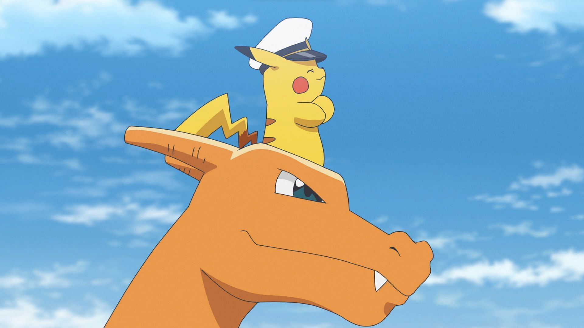Charizard e Cap di Friede in Pokemon Horizons.  (Immagine tramite The Pokemon Company)