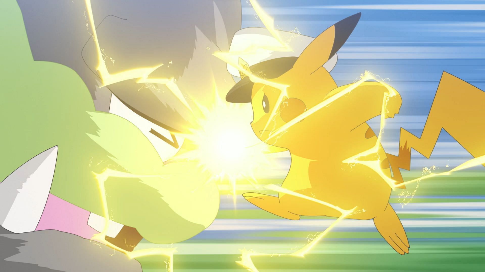 Il Capitano Pikachu colpisce con Tuonopugno in Pokemon Horizons.  (Immagine tramite The Pokemon Company)