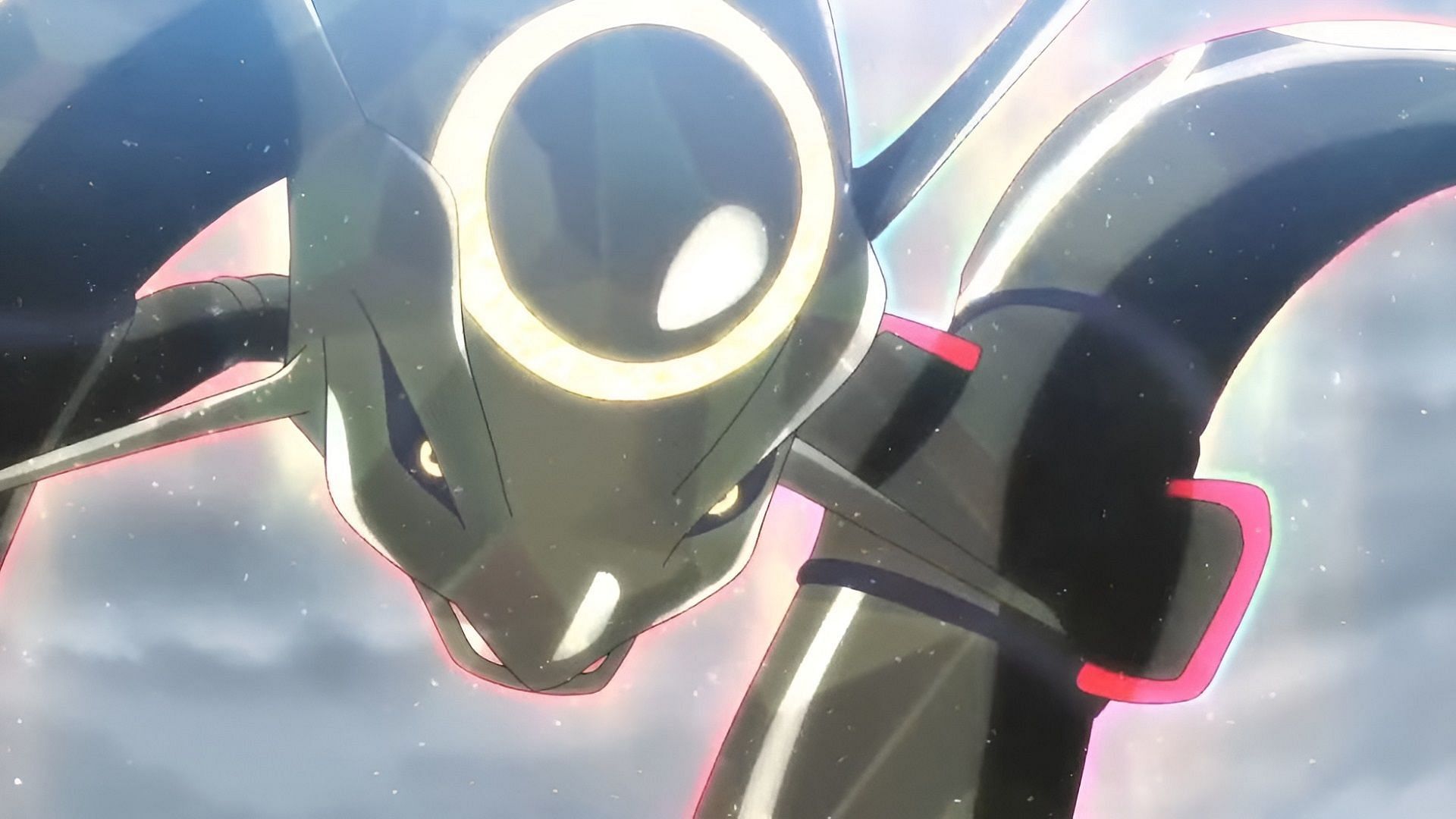 Il Rayquaza Nero scende in Pokemon Horizons Episodio 44 (Immagine tramite The Pokemon Company)