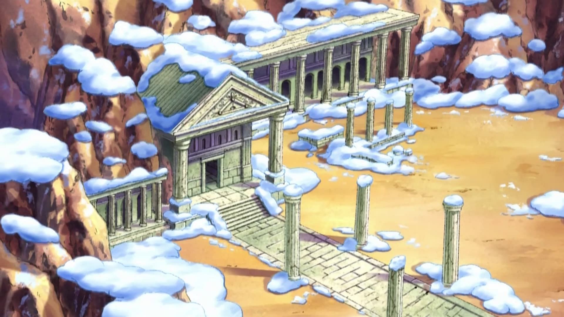 Tempio di Snowpoint nell'anime (Immagine tramite The Pokemon Company)