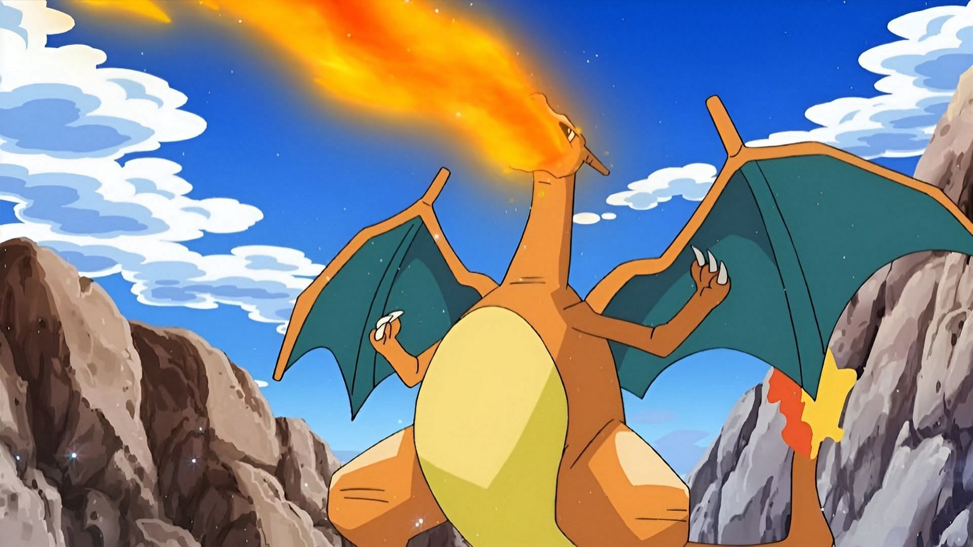 Il Charizard di Ash era un potente ancoraggio per la sua squadra di Kanto (Immagine tramite The Pokemon Company)