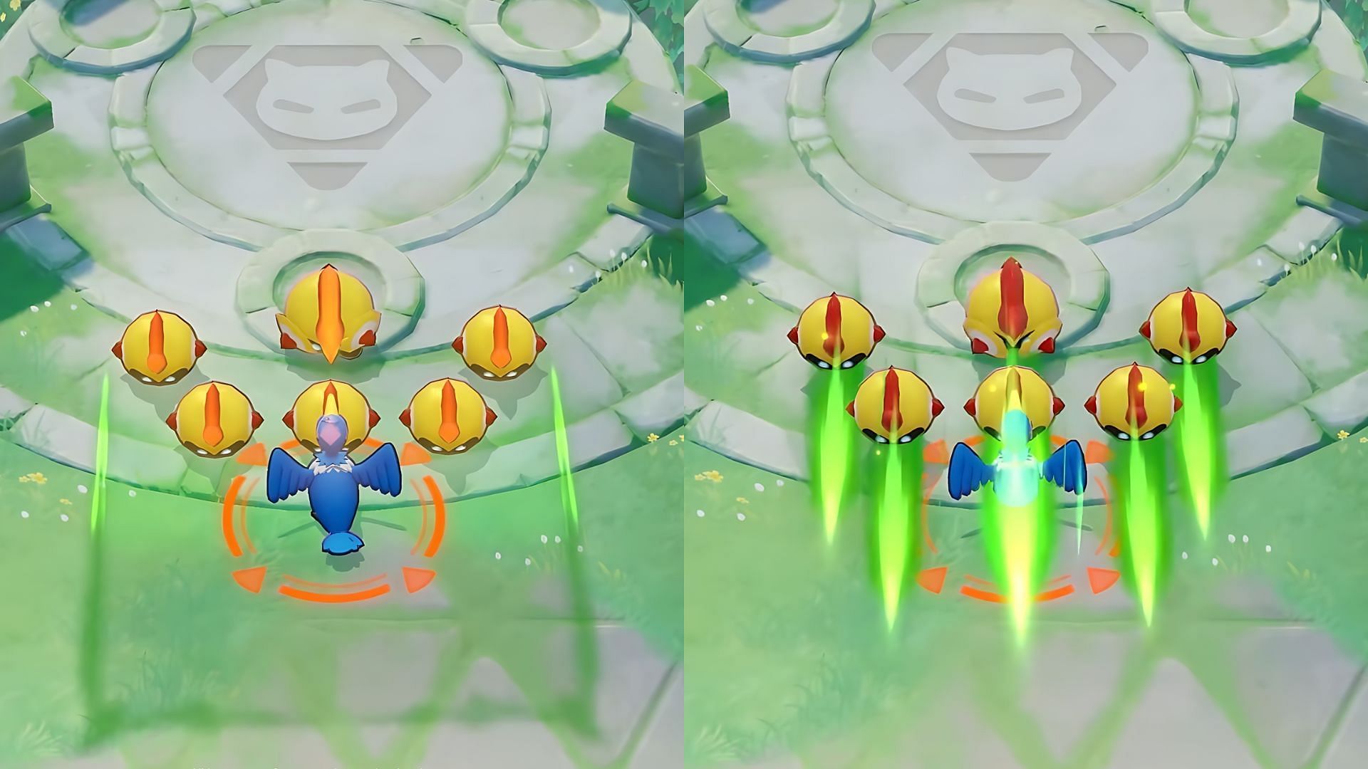 Falinks usa Megacorno in formazione No Retreat (Immagine tramite The Pokemon Company)