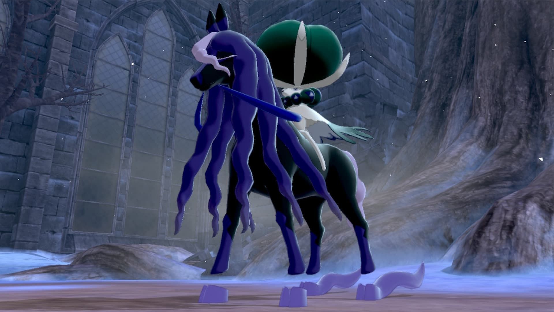 Calyrex Shadow Rider vista nell'espansione Crown Tundra (Immagine tramite The Pokemon Company)