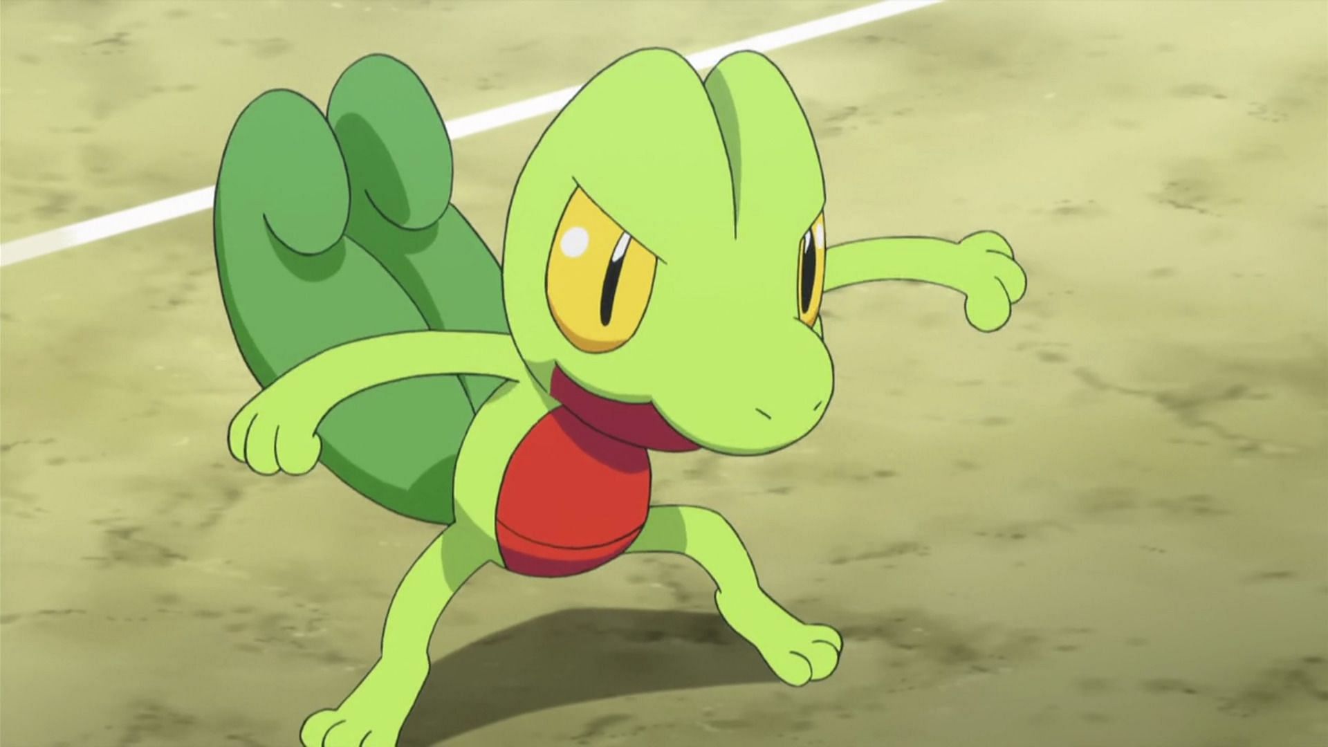 Treecko nell'anime Pokemon (immagine tramite TPC)