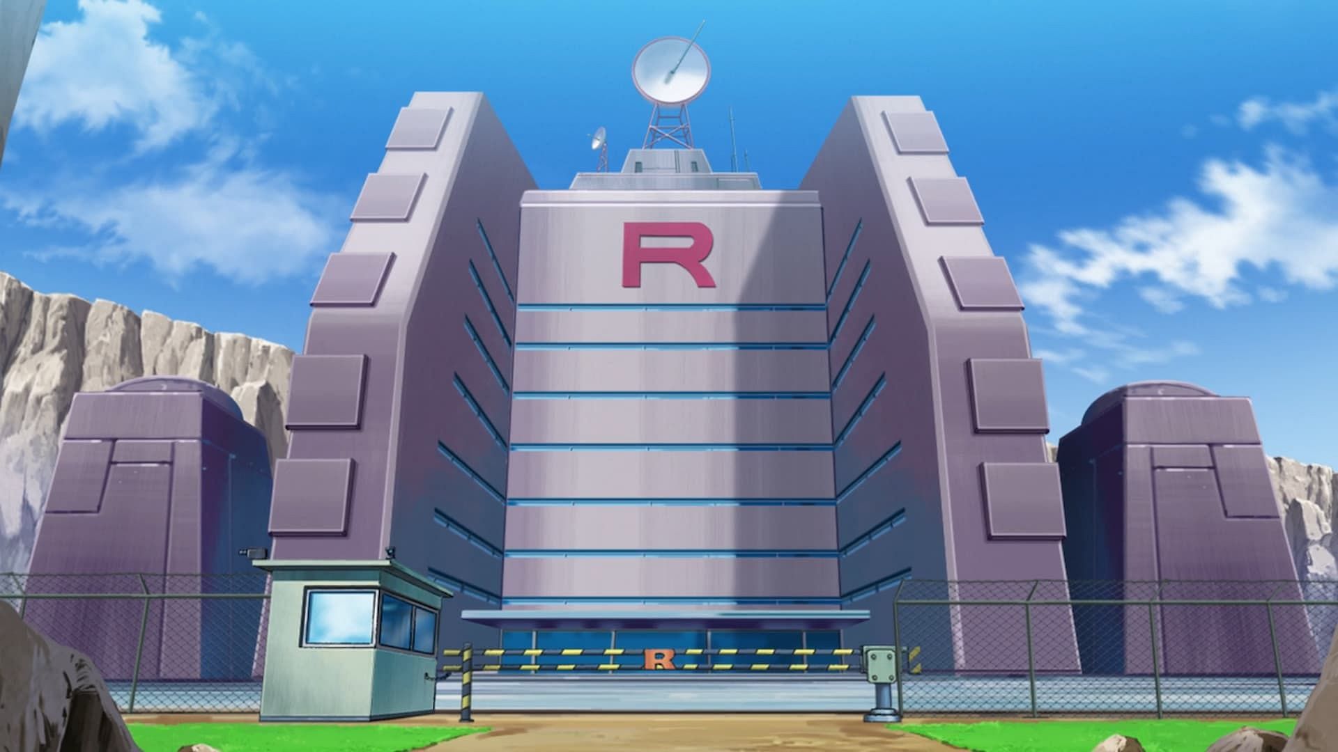 Il quartier generale del Team Rocket come visto nell'anime (immagine tramite TPC)