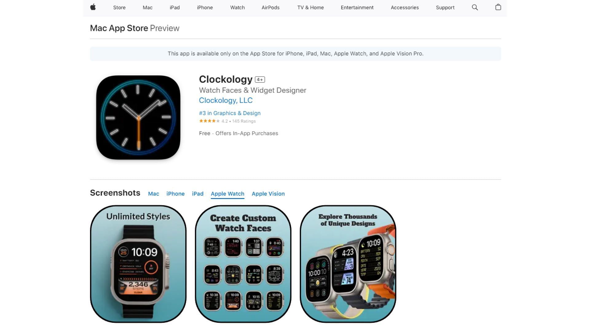 Clockology è abbastanza facile da trovare nell'App Store (Immagine tramite Clockology, LLC, Apple)
