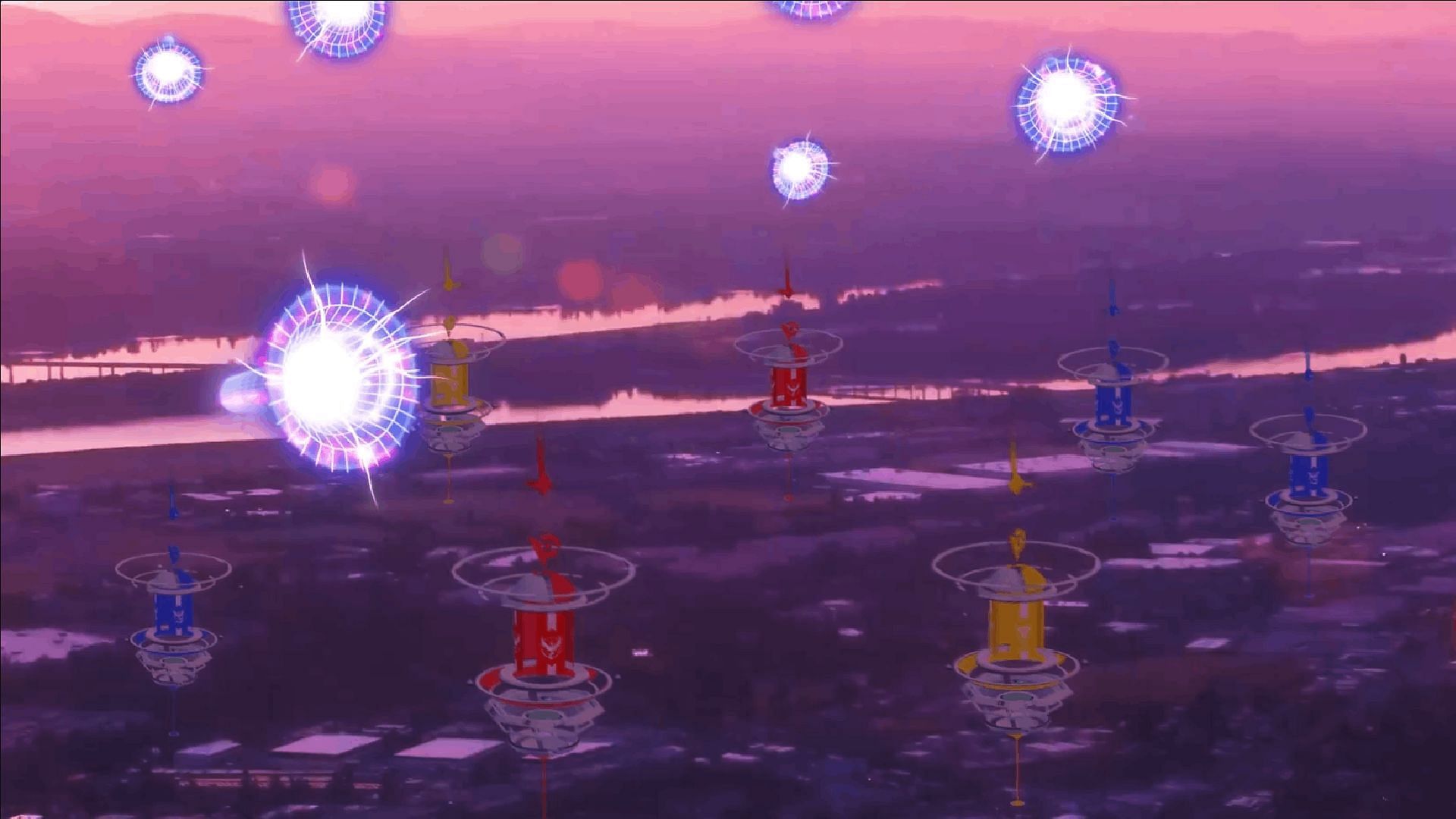 Wormhole che appaiono in Pokemon GO (Immagine via Niantic)