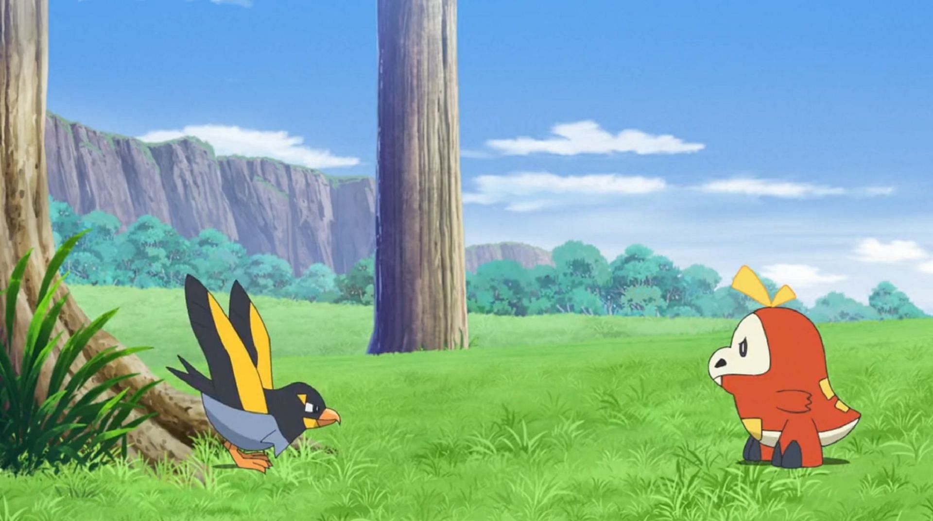 Wattrel affronta Fuecoco in Pokemon Horizons Episodio 52 (Immagine tramite The Pokemon Company)