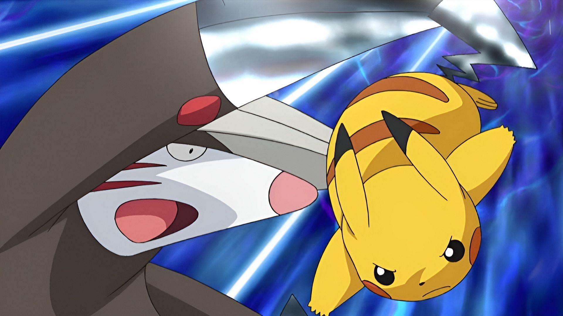 Iris e Ash si affrontano con una posta in gioco alta per il Nimbasa Club in questo episodio di Pokemon Nero e Bianco (Immagine tramite The Pokemon Company)