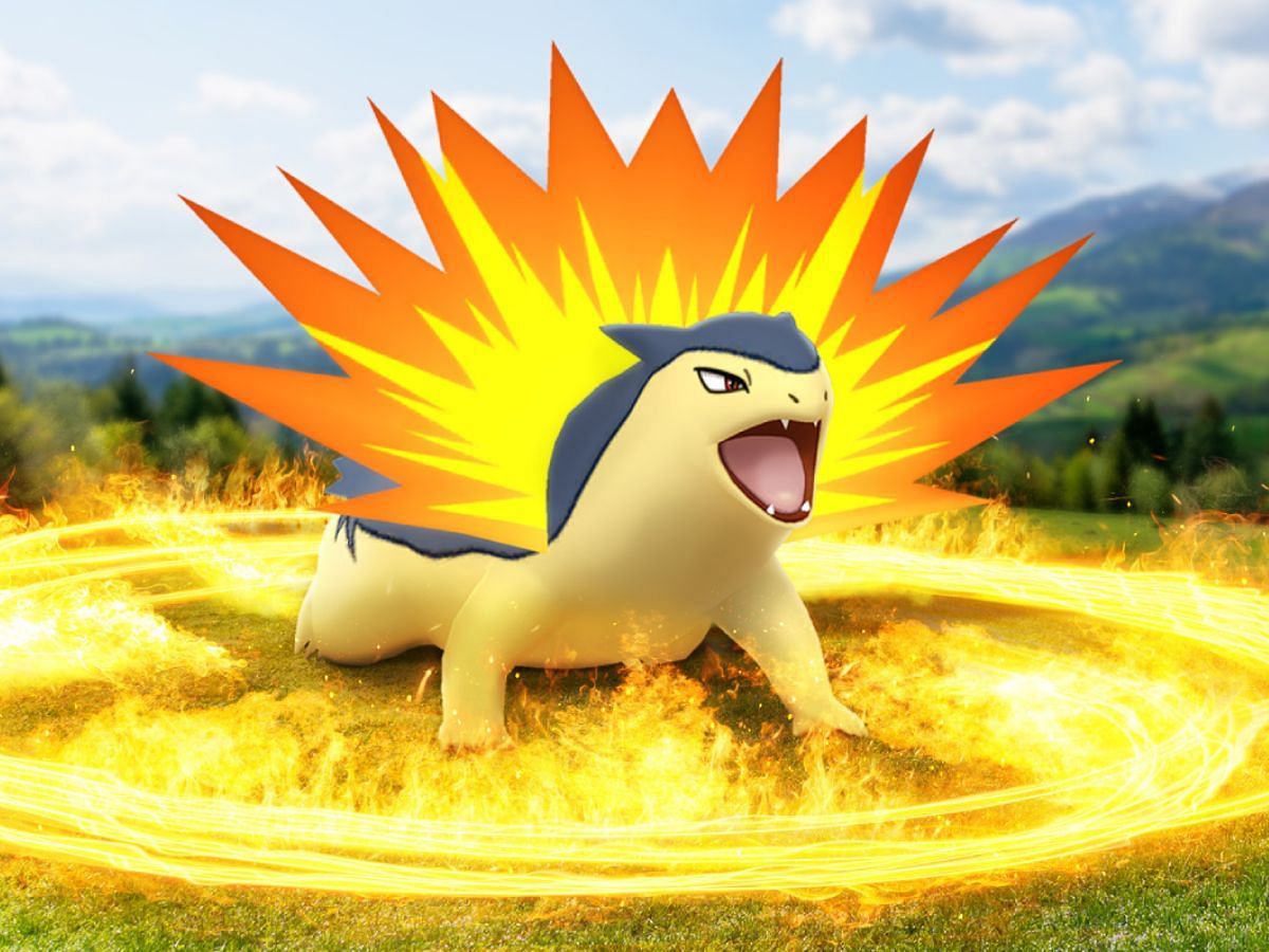 Pokemon GO Typhlosion usando Blast Burn (Immagine via Niantic)
