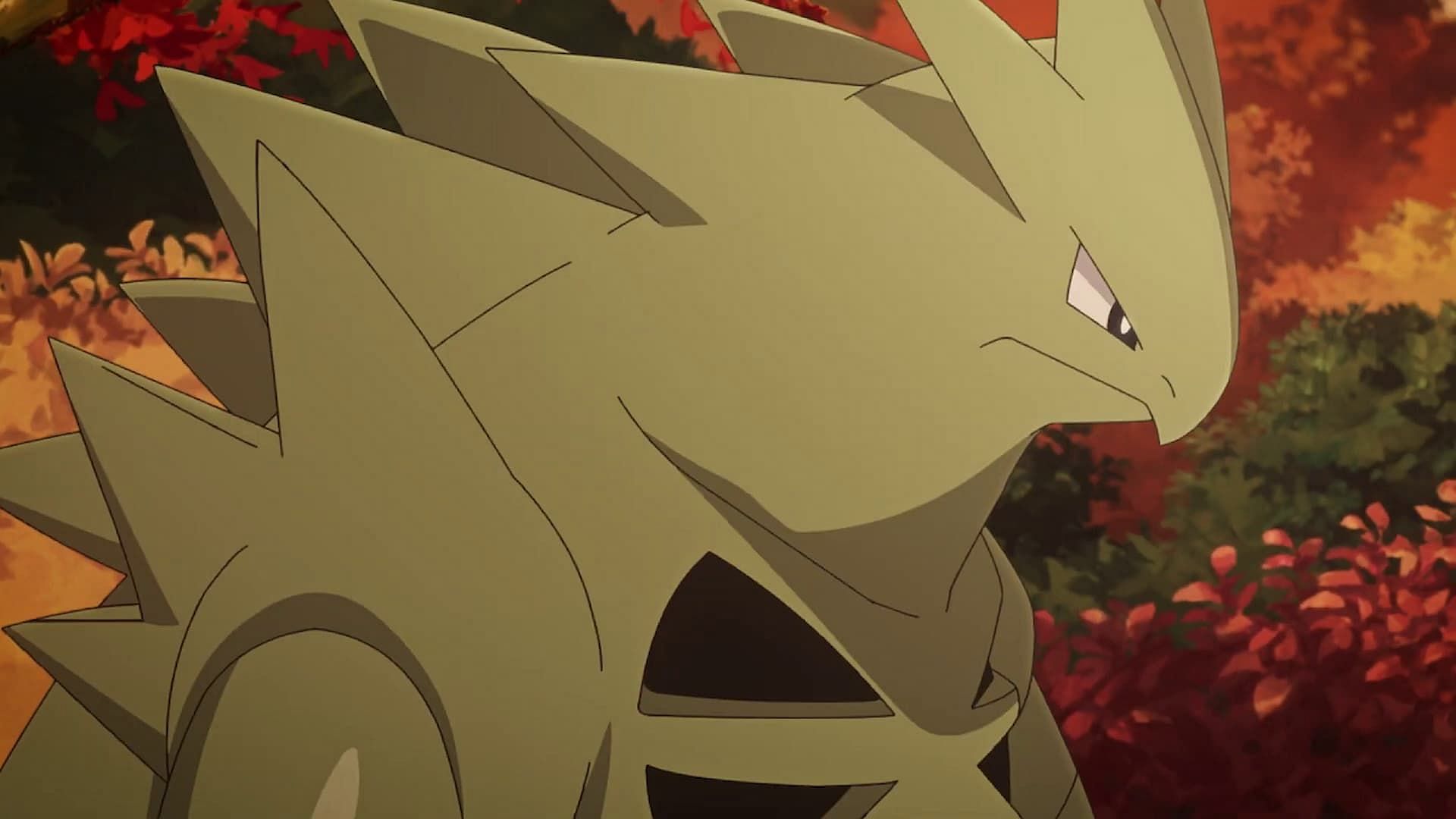 Tyranitar visto nell'anime (Immagine tramite The Pokemon Company)