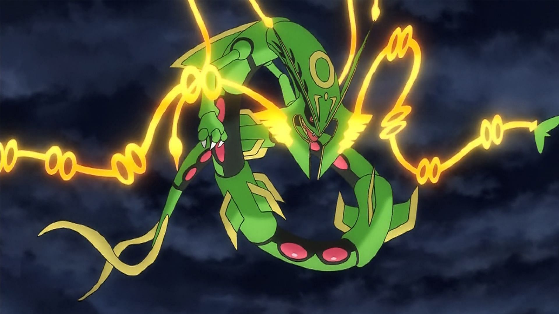 Mega Rayquaza nell'anime (immagine tramite TPC)