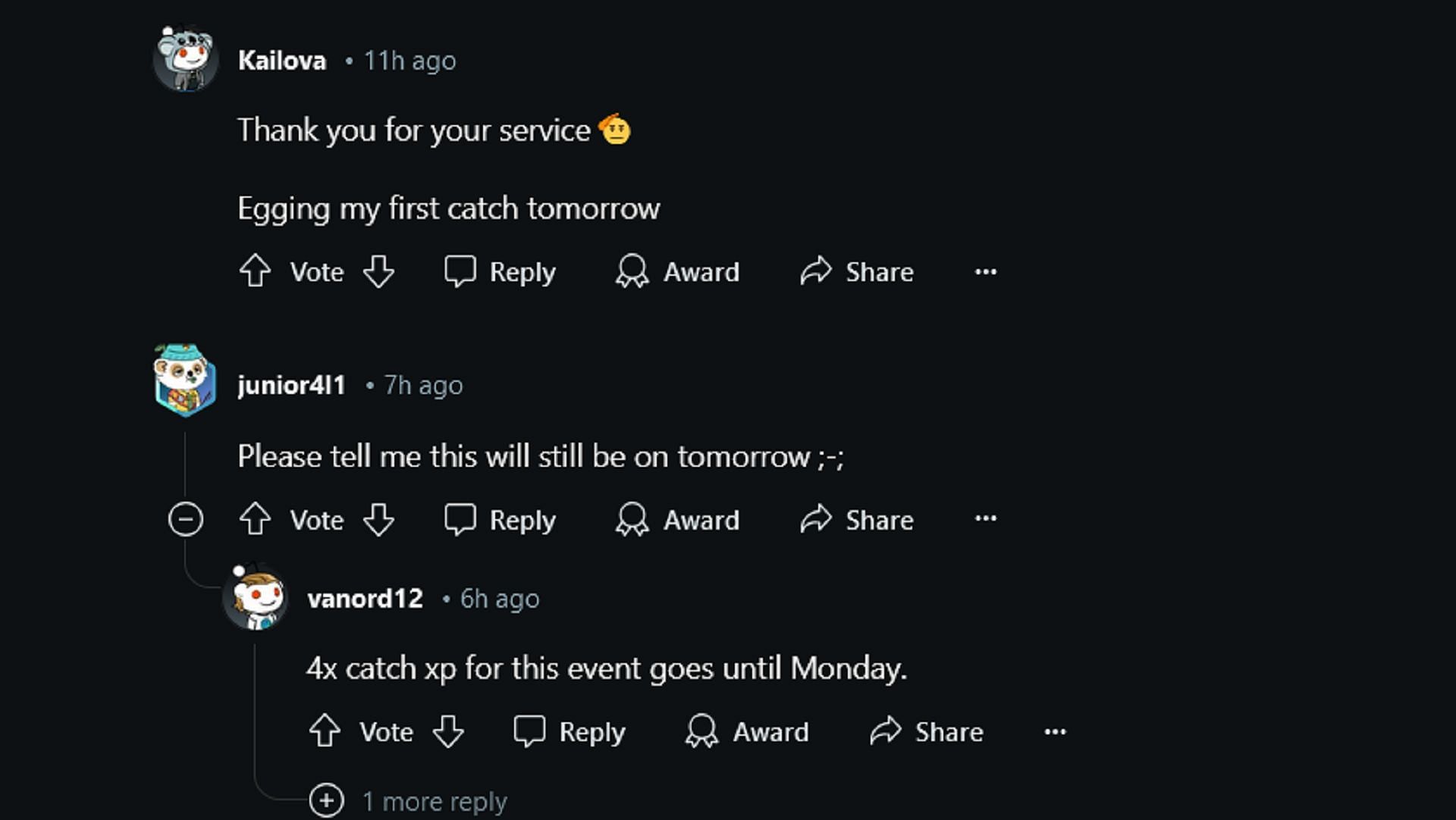 Alcuni fan di Pokémon GO sono rimasti sorpresi dal fatto che il bonus 4x Cattura XP sia stato applicato alle serie giornaliere (immagine tramite Reddit)