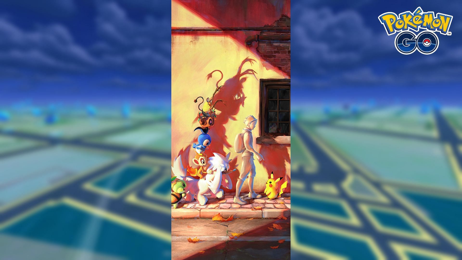 Questa opera d'arte raffigura il Pokémon mitologico Hoopa, se lo si guarda abbastanza da vicino (immagine tramite Niantic)