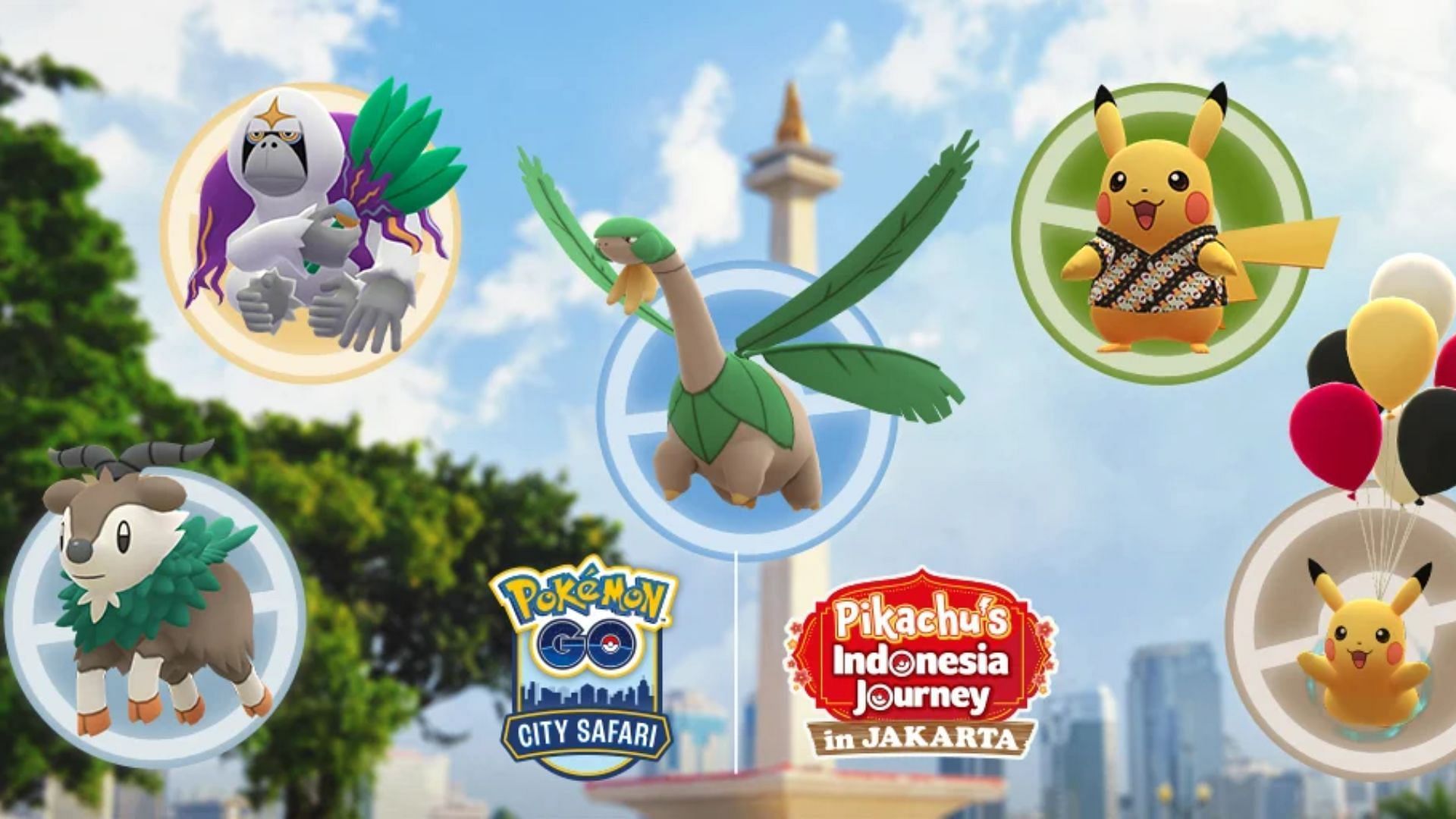 Un poster ufficiale di Pokemon GO City Safari: Jarkata. (Immagine tramite The Pokemon Company)