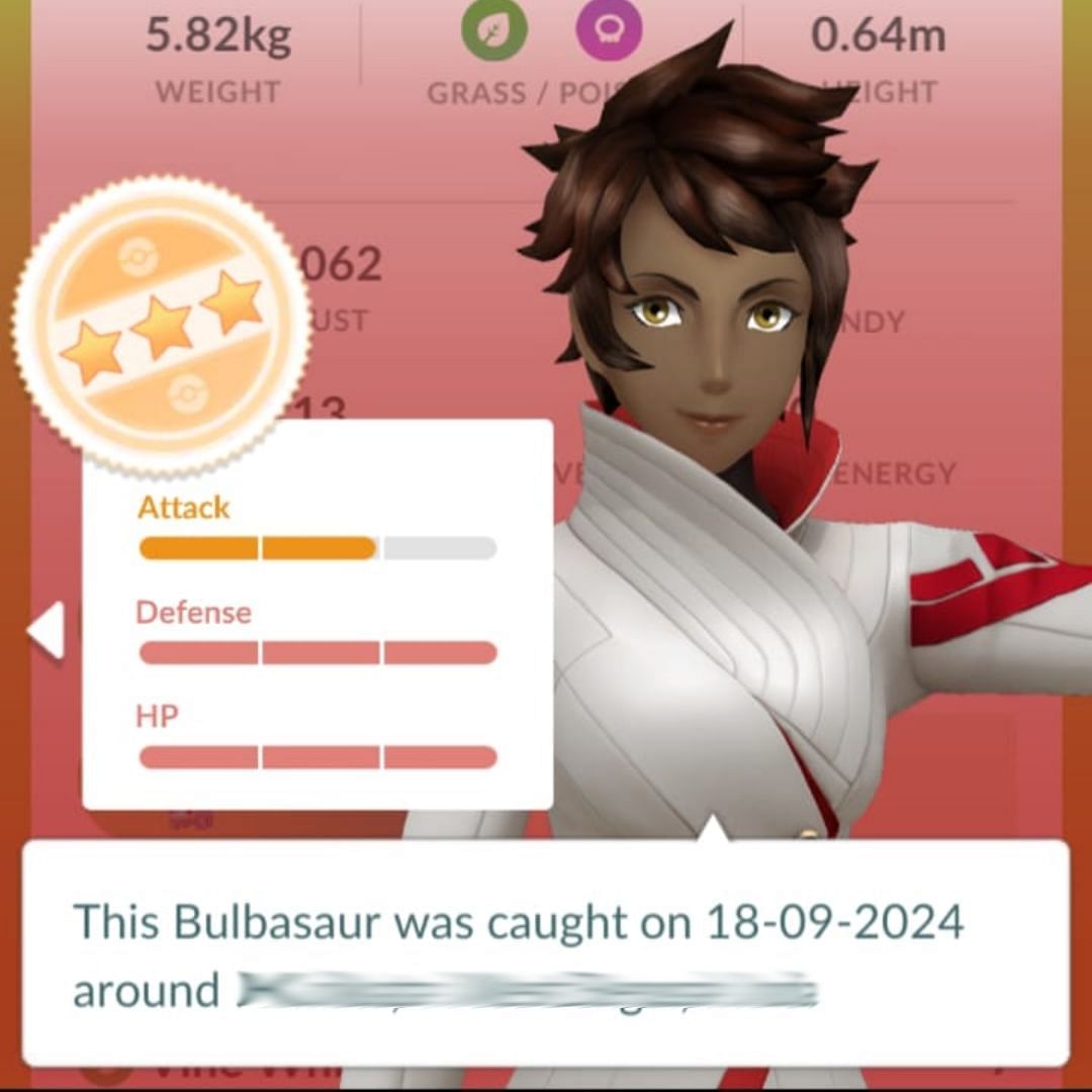 IV di un Pokémon (immagine tramite Niantic)