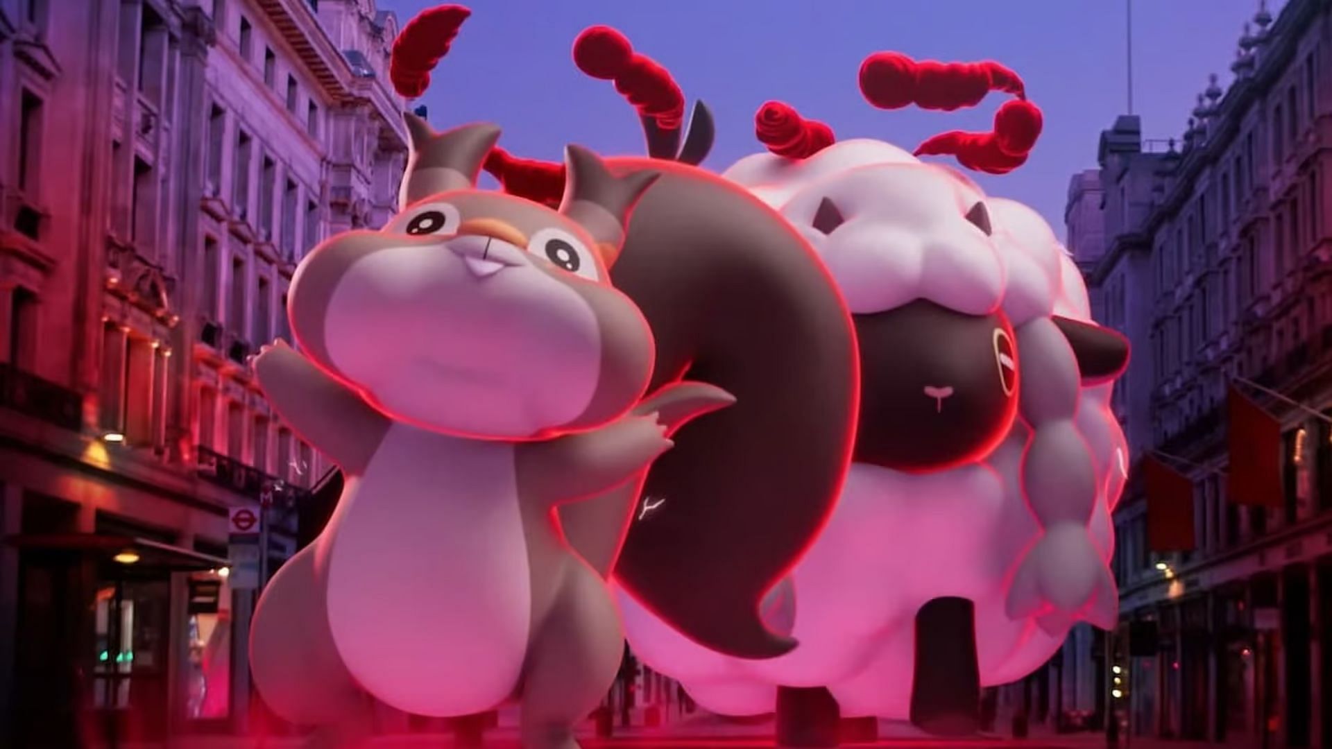 Dynamax Skwovet e Wooloo nel video promozionale di Pokemon GO (immagine tramite TPC)