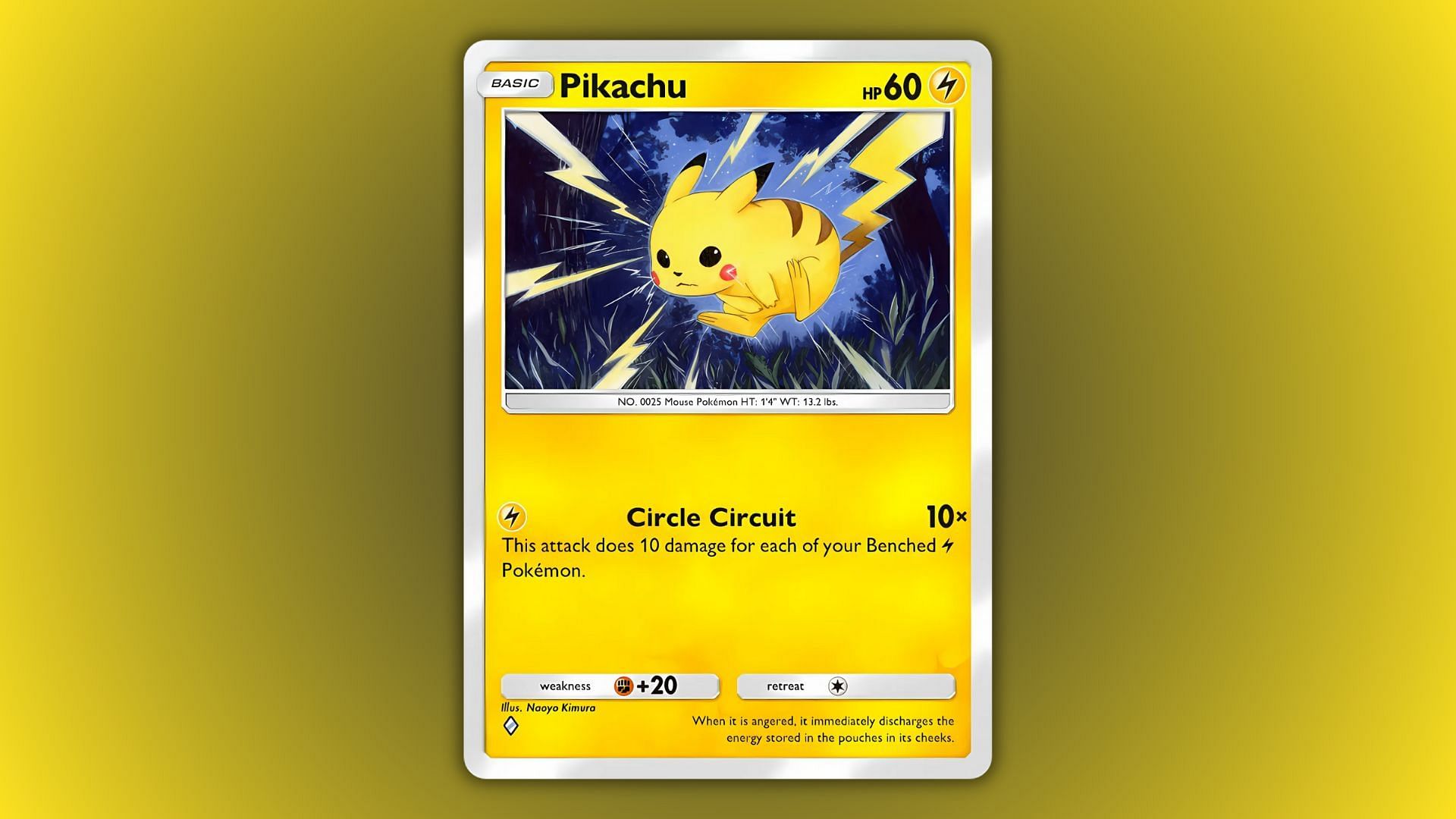 Pikachu dell'Isola Mitica come visto nel gioco (Immagine tramite The Pokemon Company)
