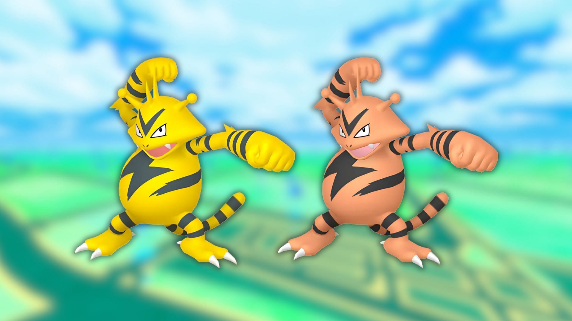 Electabuzz e la sua variante brillante (Immagine tramite The Pokemon Company)