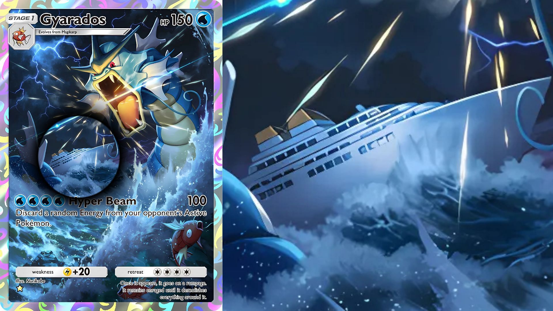 SS Anne vista sulla carta di Gyarados (Immagine tramite The Pokemon Company)