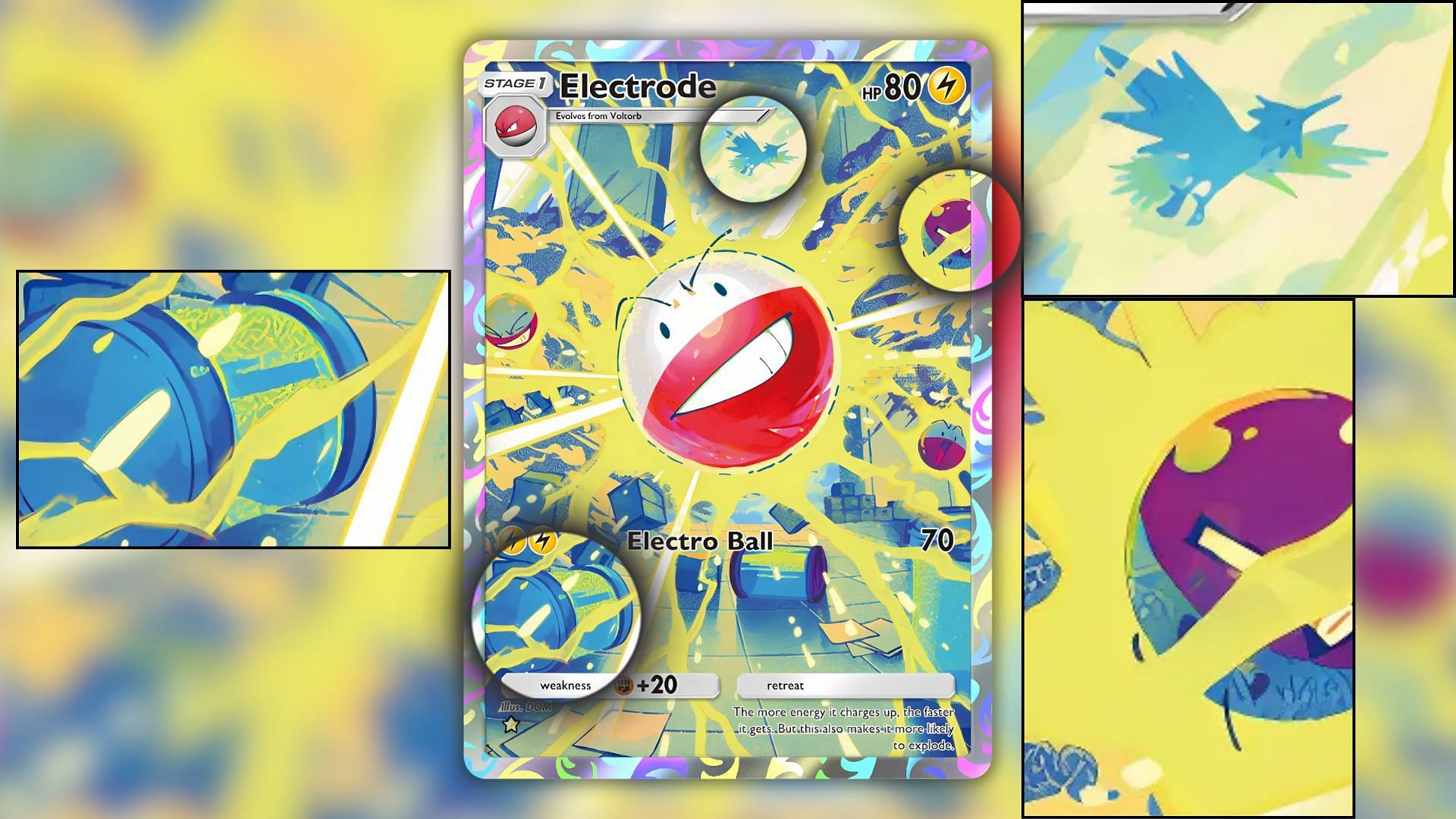 La carta di Electrode vista nel gioco (Immagine tramite The Pokemon Company)