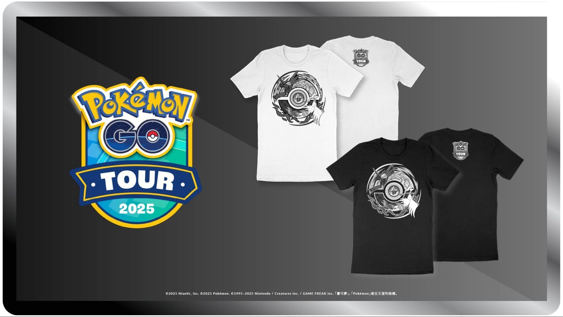 T-shirt limitata GO Tour 2025 Unova disponibile agli eventi dal vivo (Immagine via Niantic)