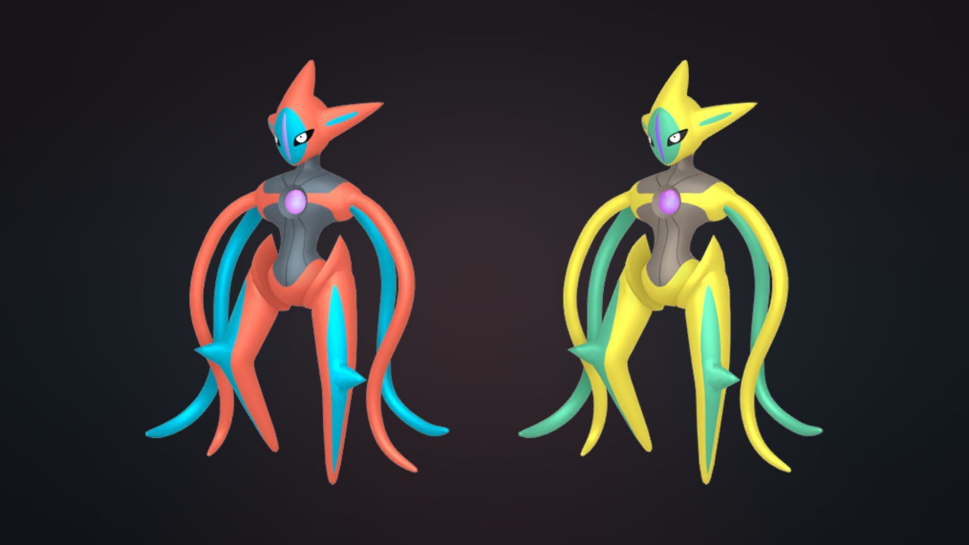 Confronto Shiny della Forma Attacco di Deoxys (Immagine via TPC)