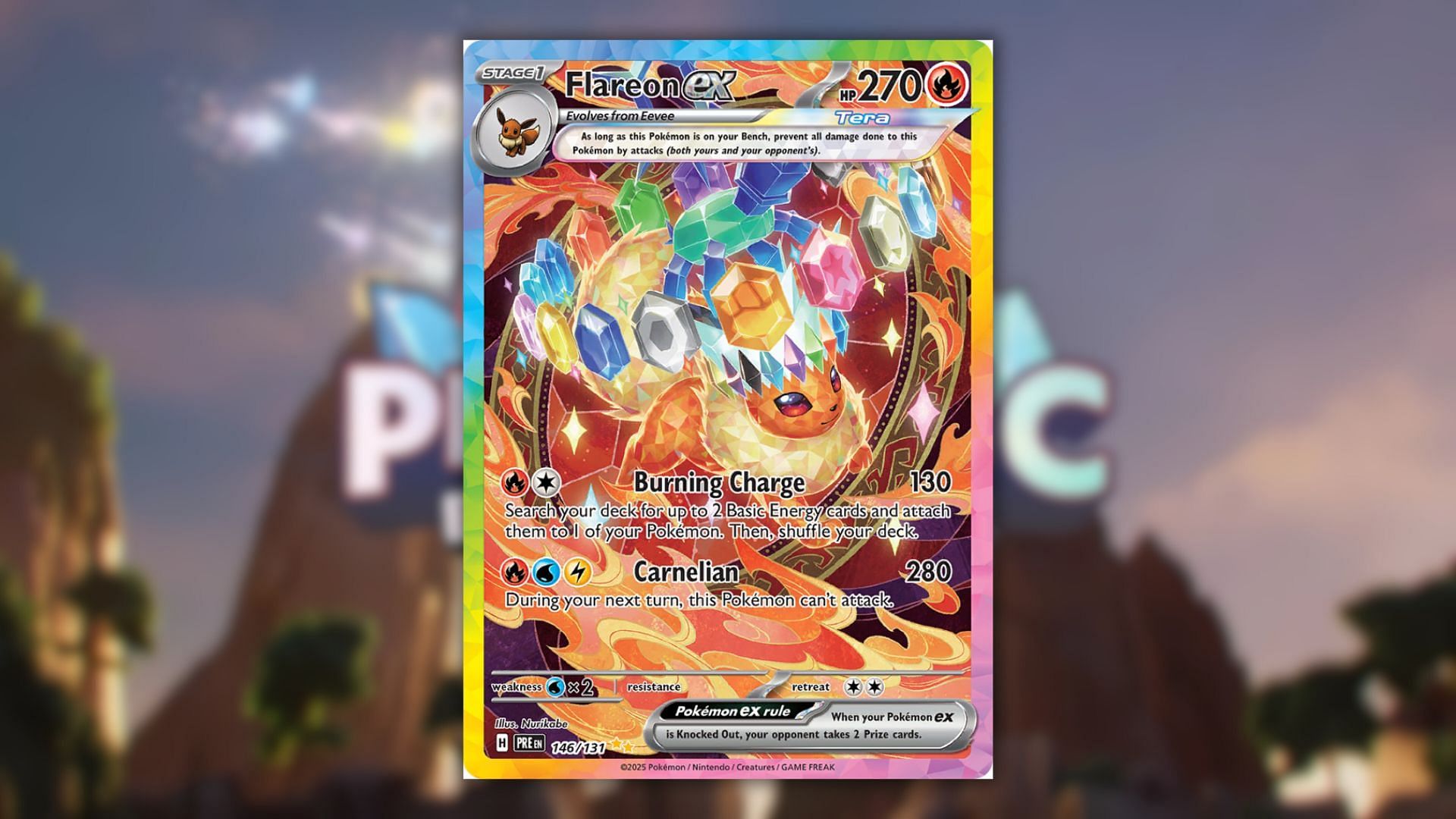 Carta Flareon ex (Immagine tramite The Pokemon Company)
