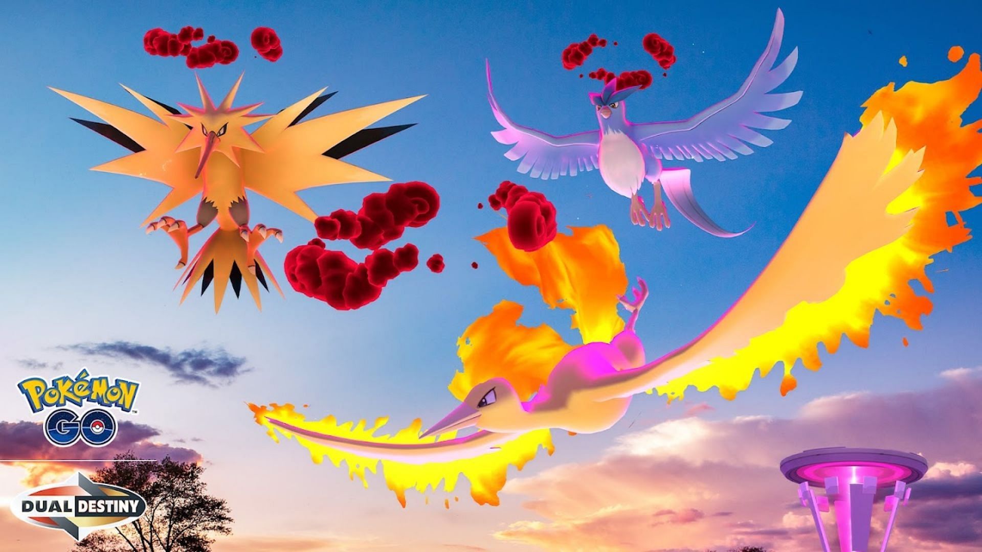Dynamax Articuno con gli altri membri del trio (Immagine via TPC)